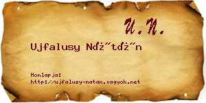 Ujfalusy Nátán névjegykártya